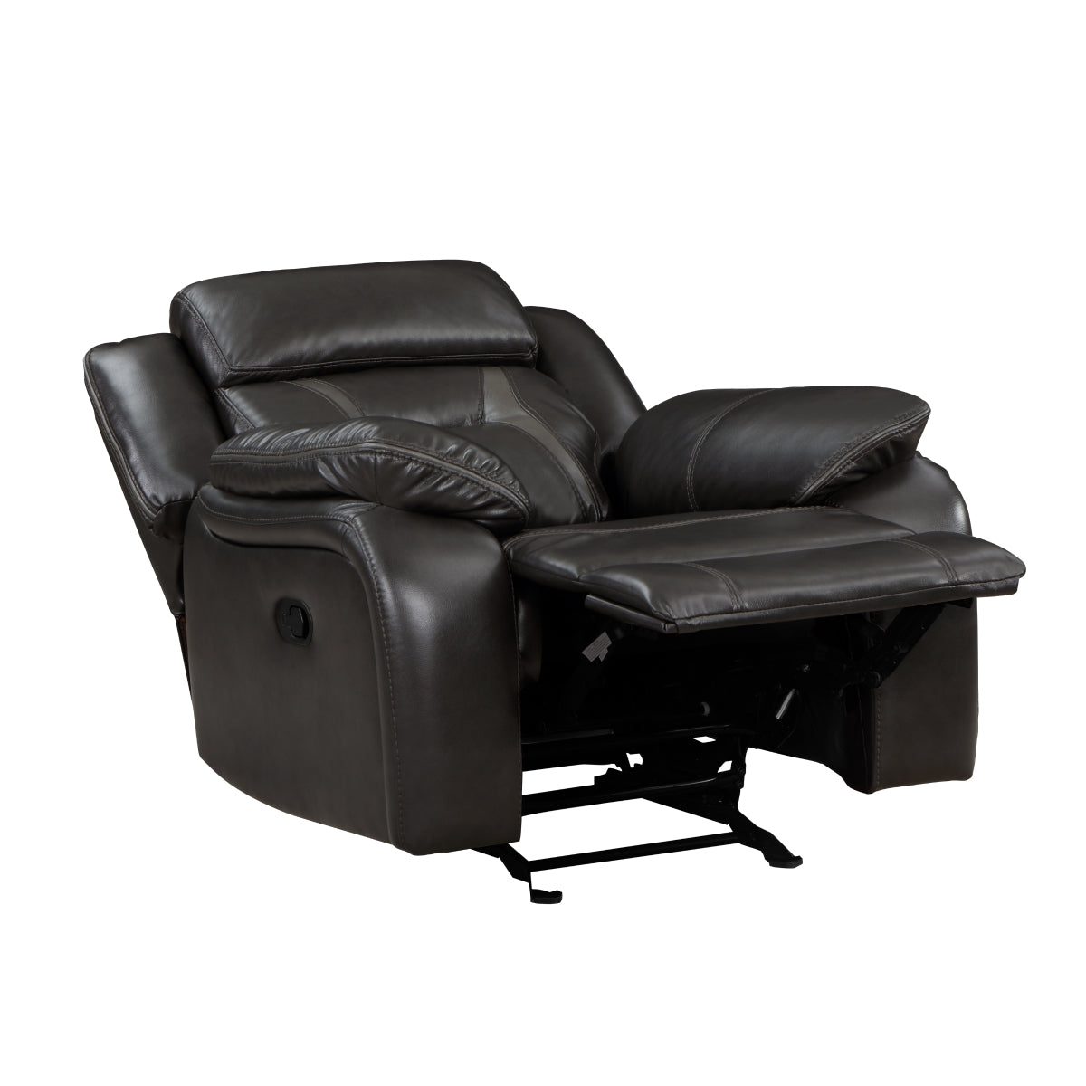 Manual pull-tab for reclining mechanism