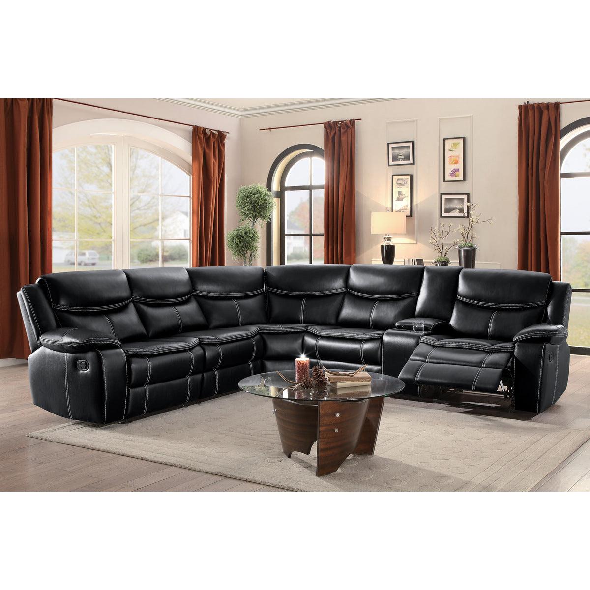Angled side view highlighting seating and console
