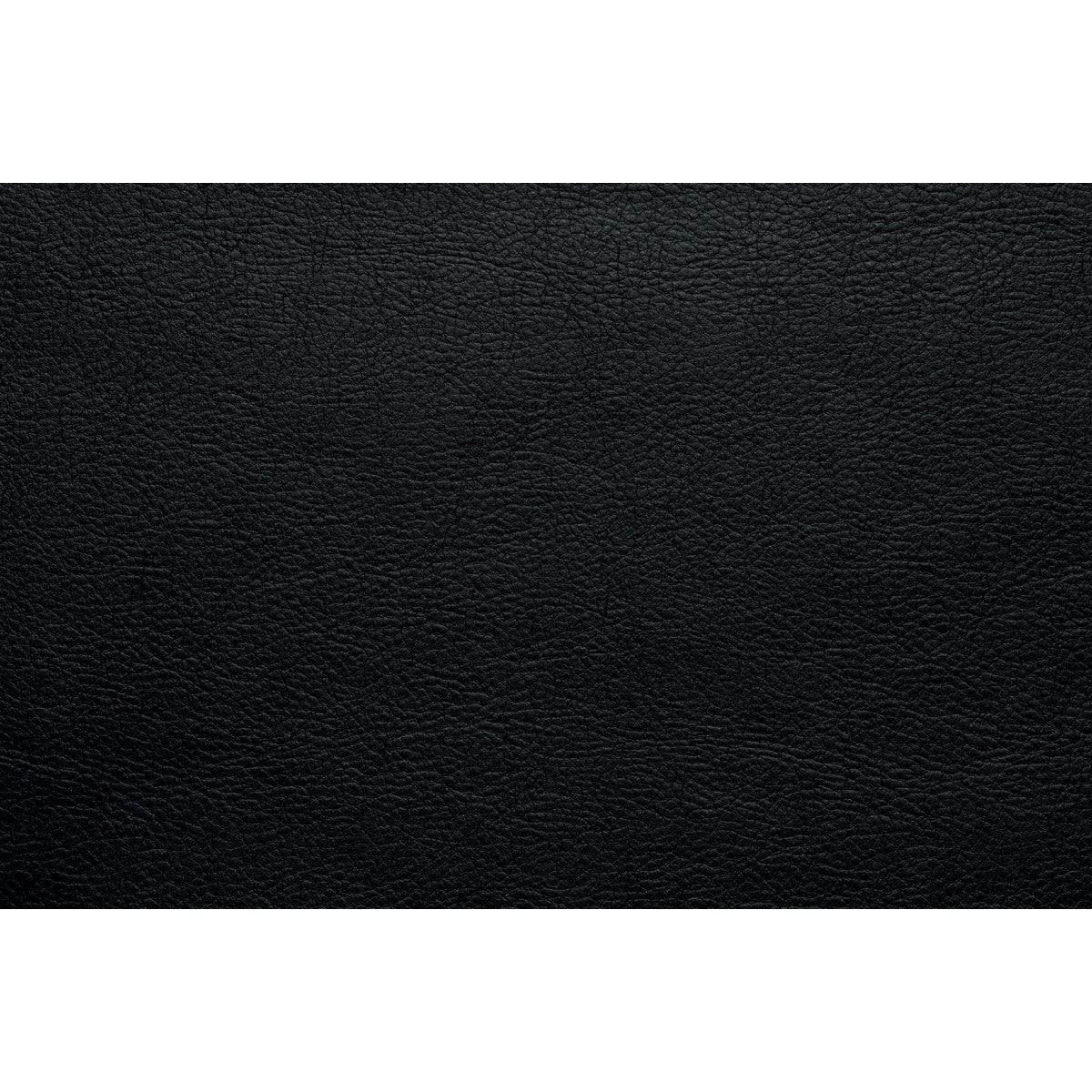 Color swatch of black faux leather upholstery