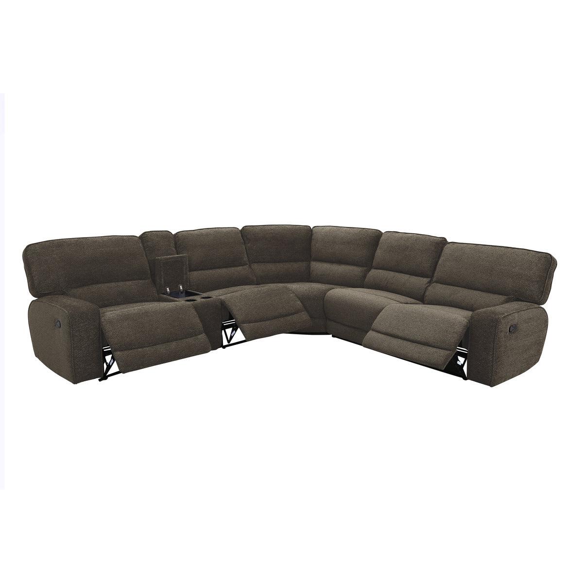 Shreveport 6-Piece Modular Reclining Sectional sofa rear angle