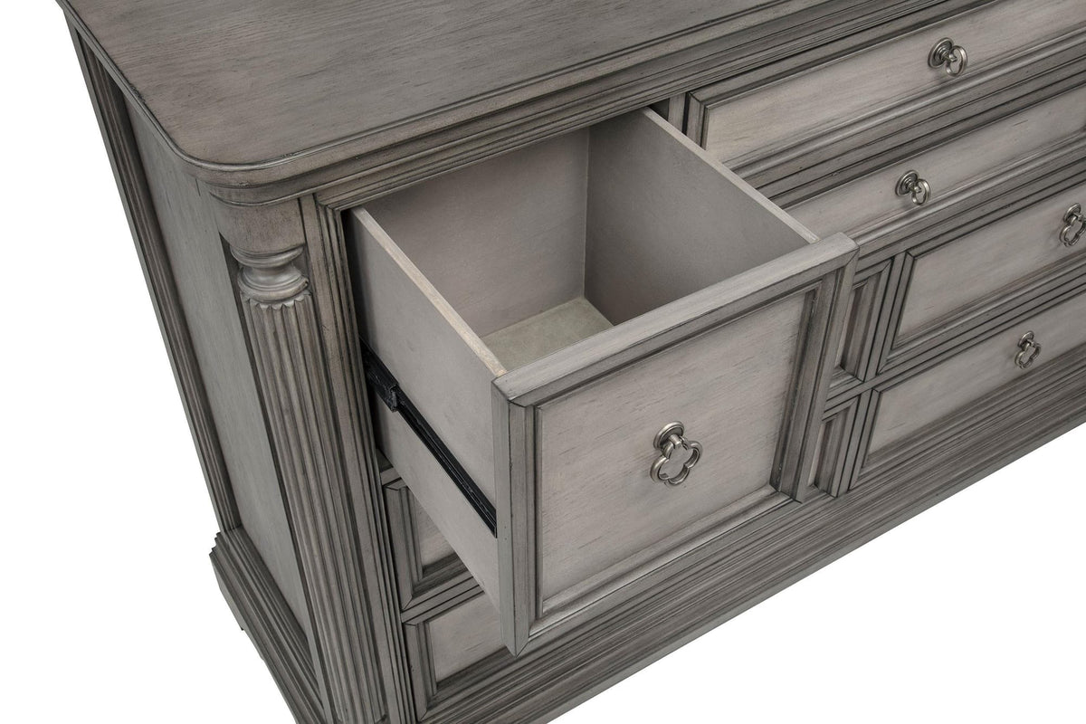 Cresswell 8-Drawer Bedroom Dresser Weathered Taupe — product image 10