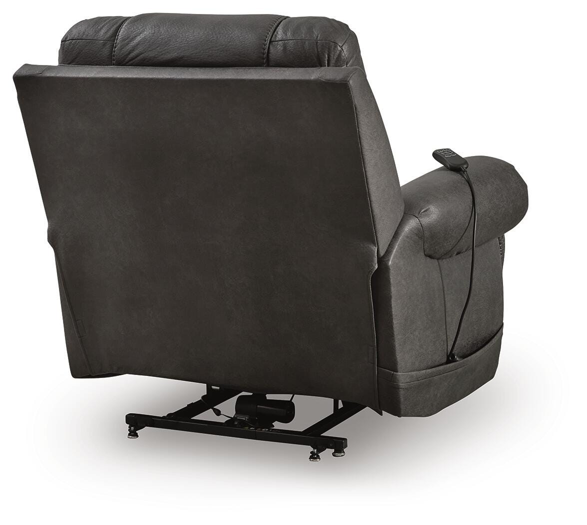 Revived and Restored Granite Faux Leather Power Lift Recliner view 6