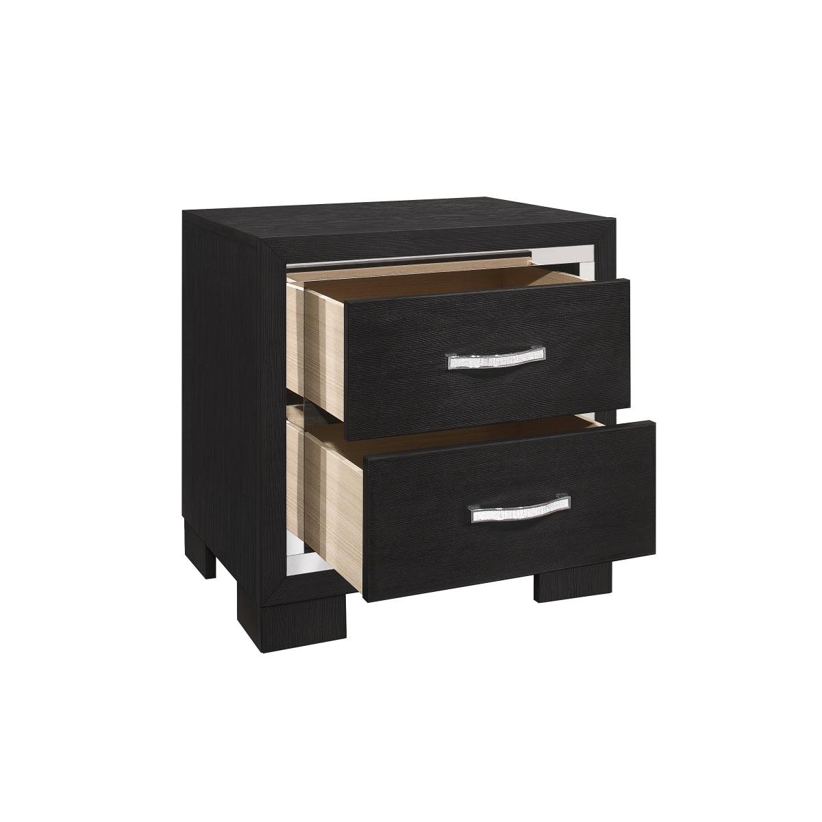 Chest of drawers option in Bellante Black bedroom collection