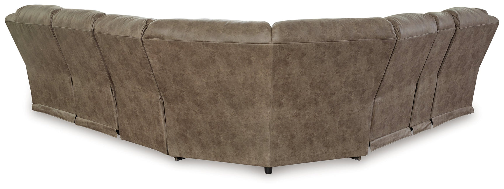 Back view of the Ravenel Fossil 4-piece sectional sofa