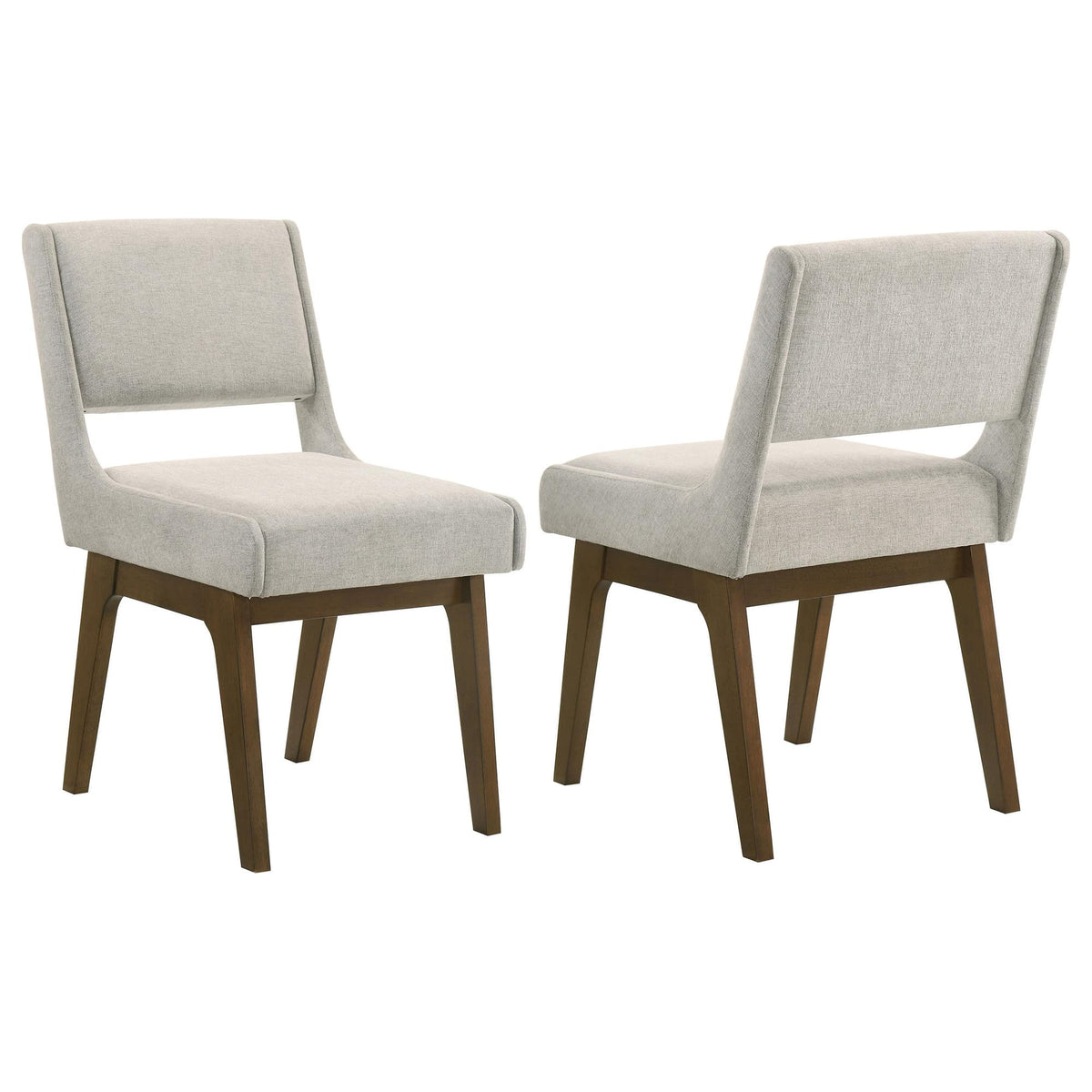 Galindo Light Grey Upholstered Dining Side Chair Set of 2 — product view