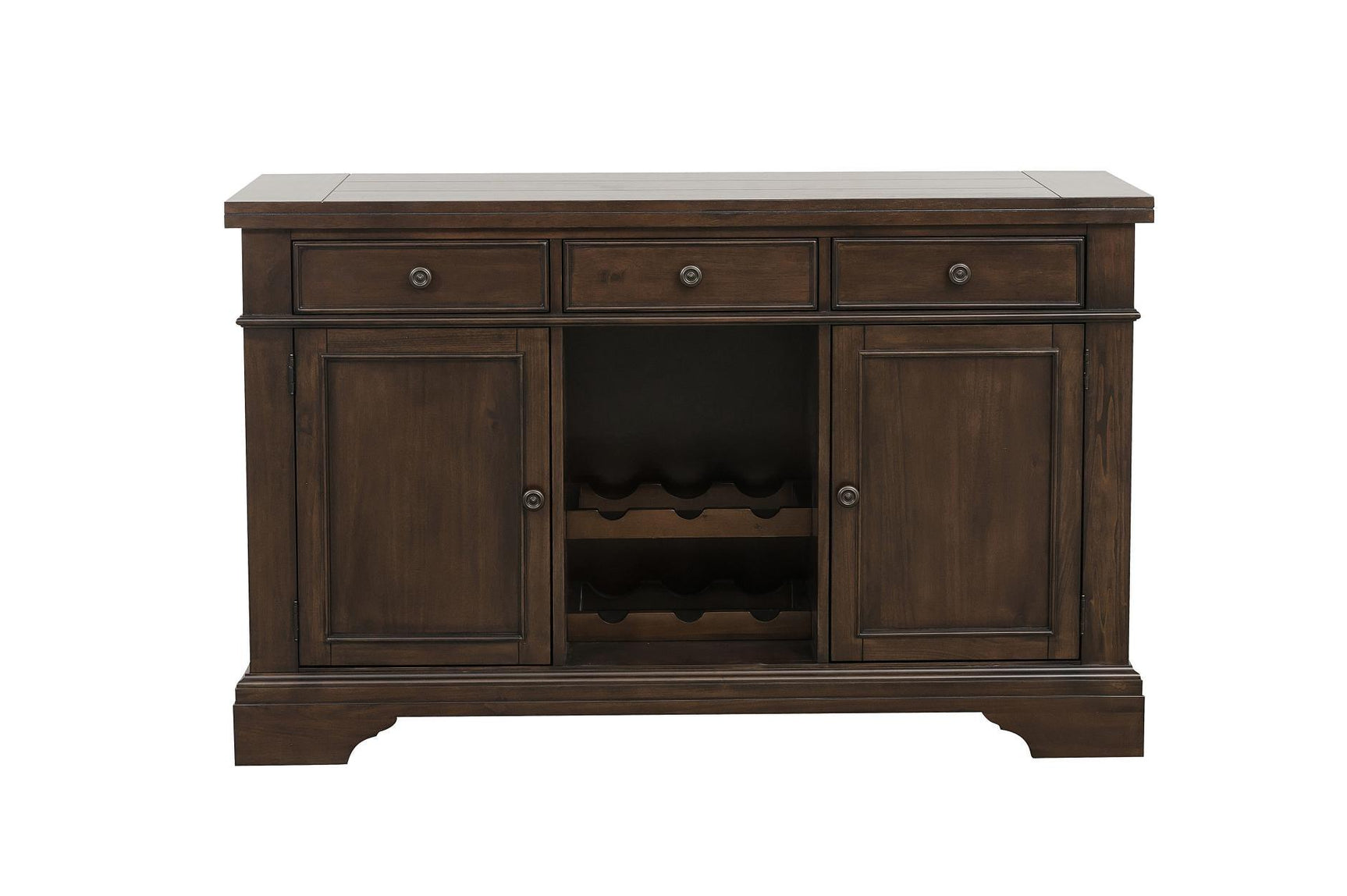 Reid Neutral Fabric Rectangular Dining Room Set full room setup