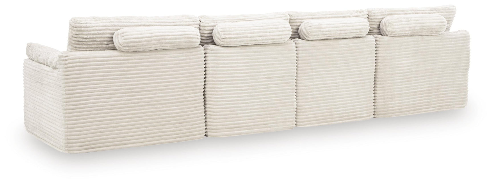 Detailed close-up of Fannin Ivory Sectional upholstery