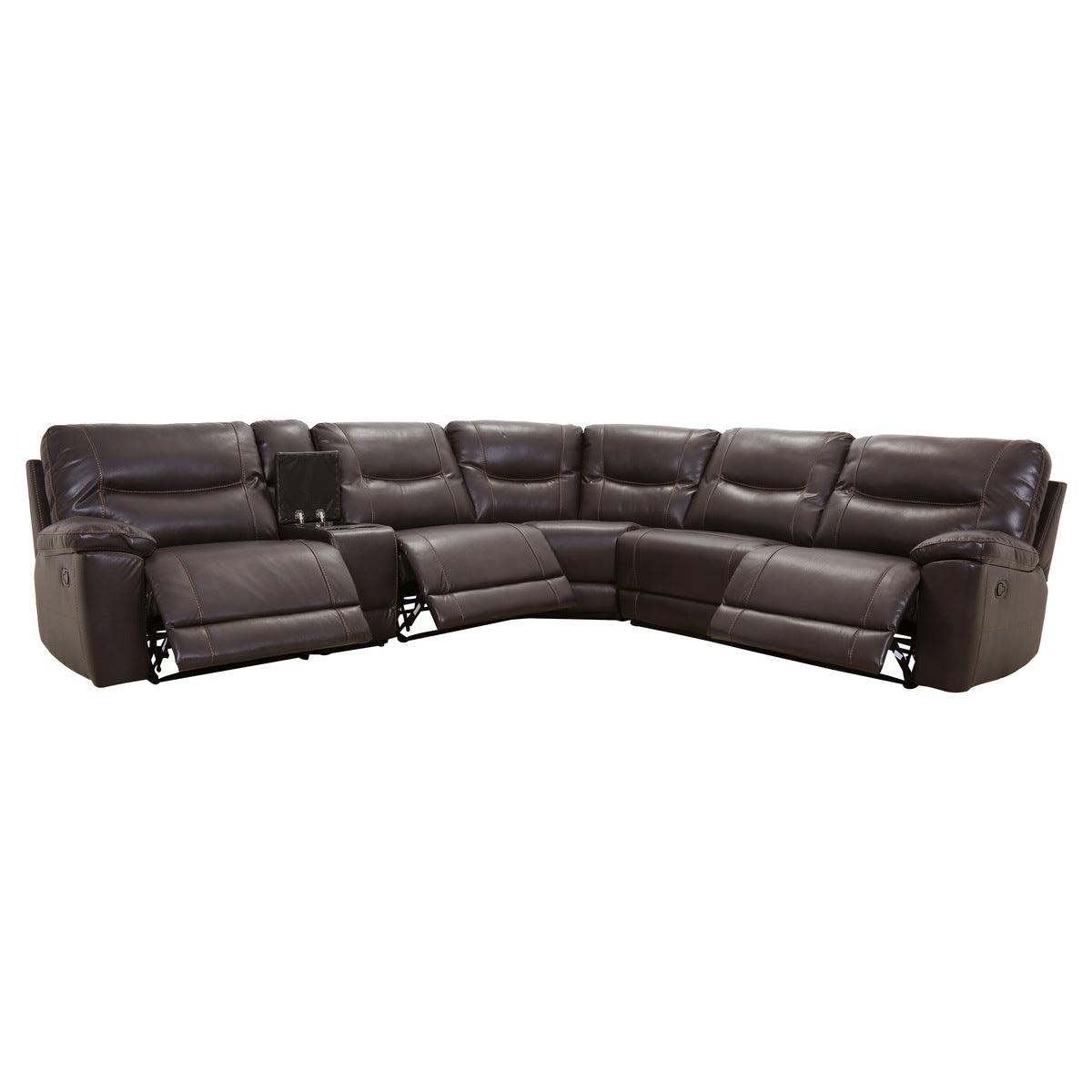Left-arm reclining chair with tab pull recliner