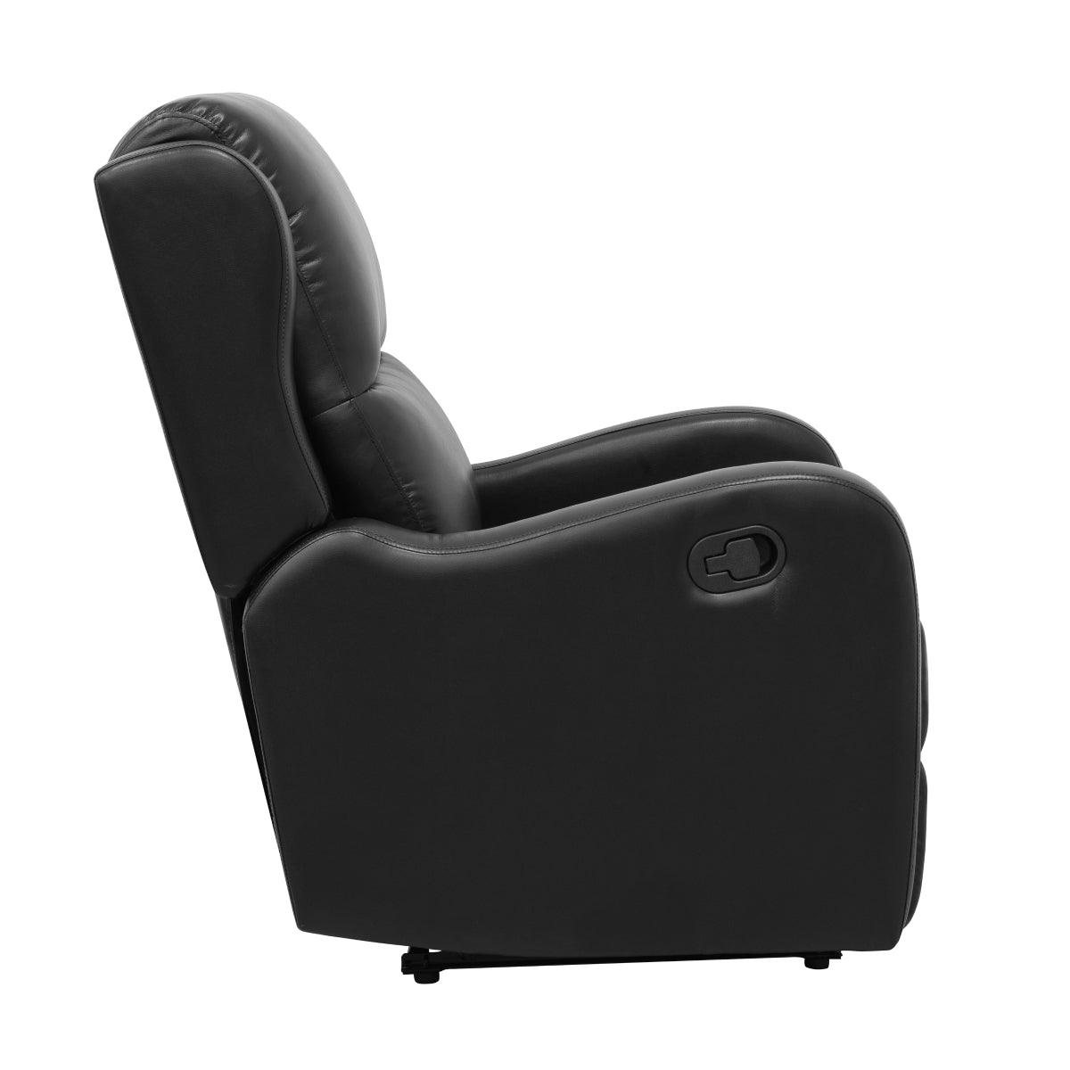 Durant Recliner chair showing reclining feature