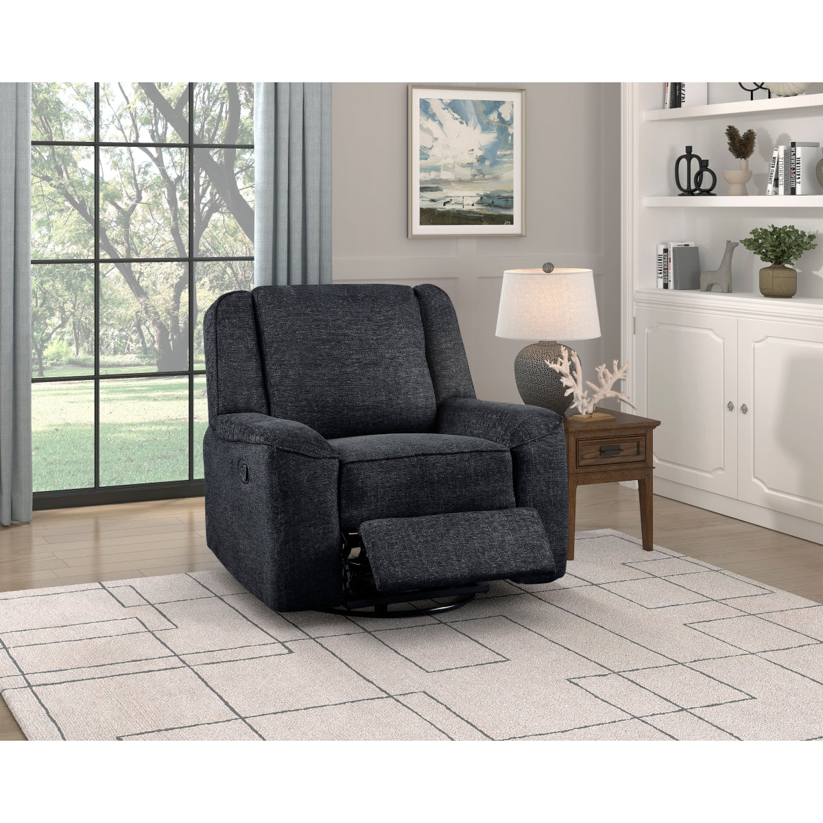 Chair swivel base close-up