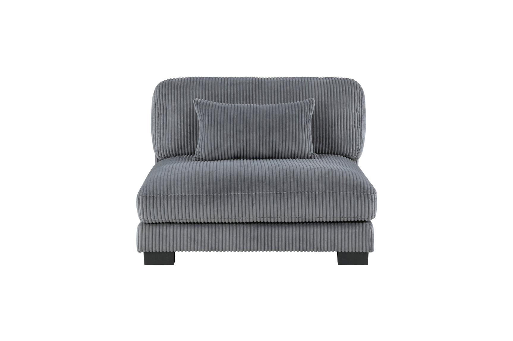 Traverse Gray Corduroy Fabric Sectional Sofa main view
