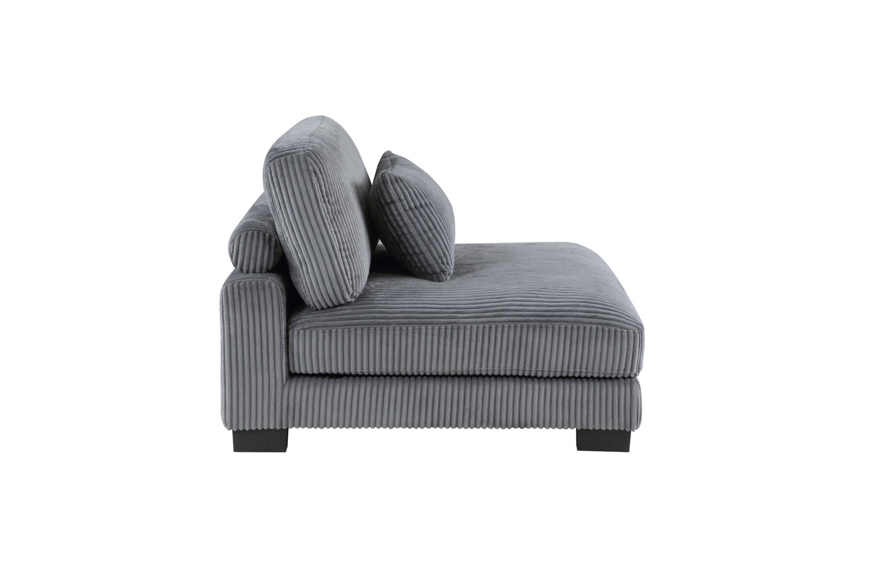 Traverse Gray Corduroy Fabric Sectional Sofa main view