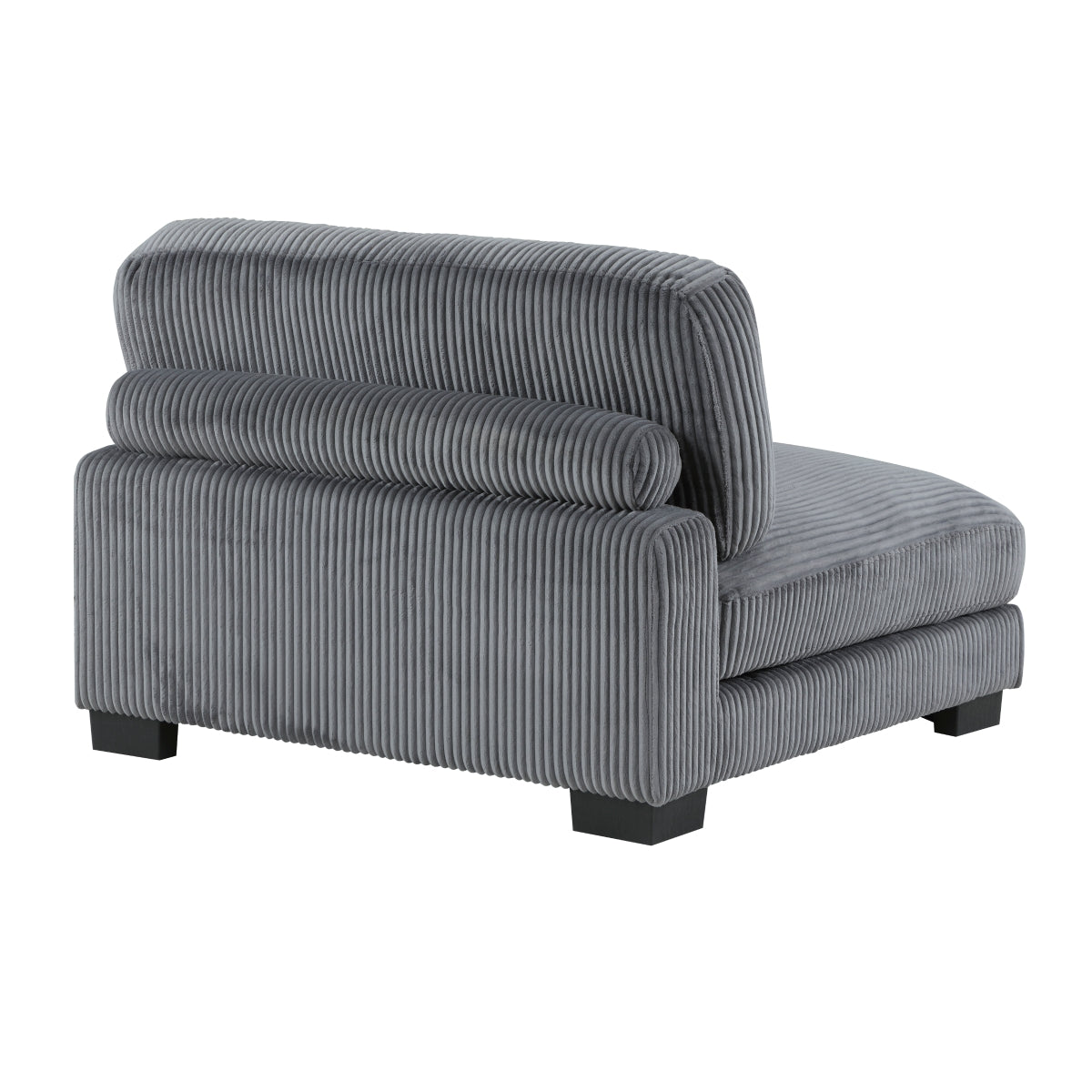 main view of sectional sofa with ottoman