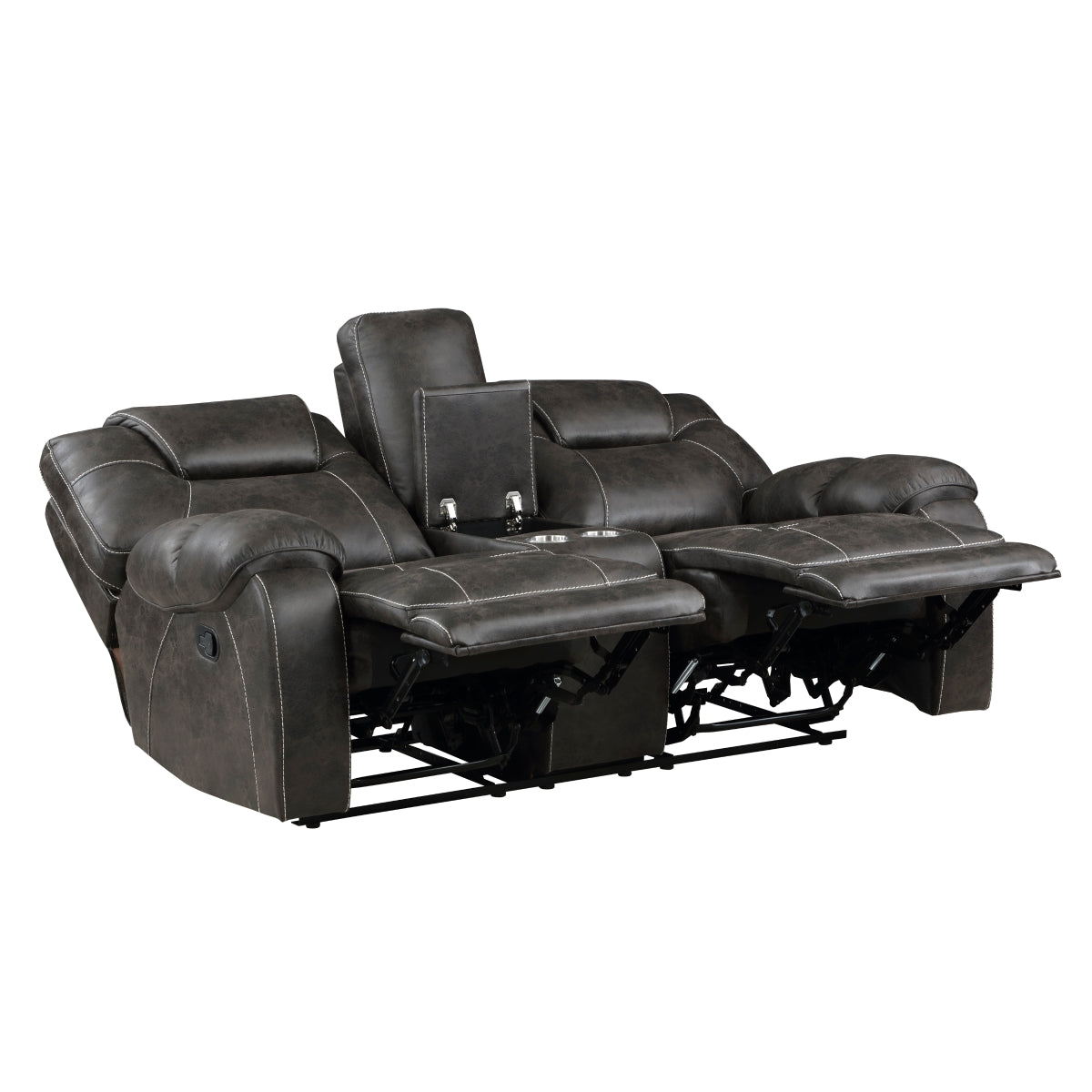 Back view showing attached cushions