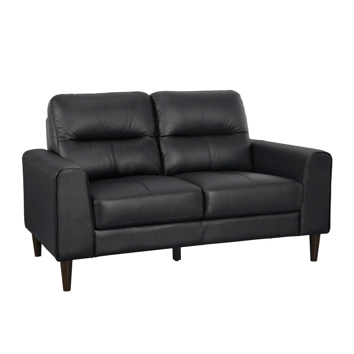 Lewes Loveseat close-up of top grain leather seat