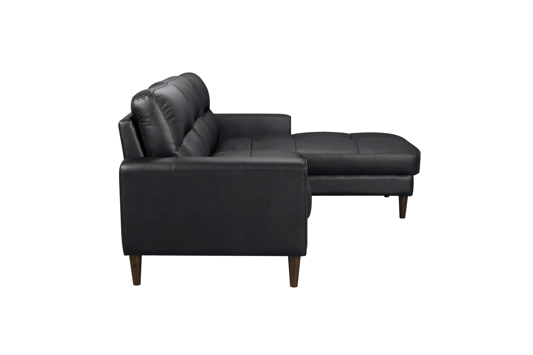 room view of Lewes Brown Leather Sectional sectional sofa