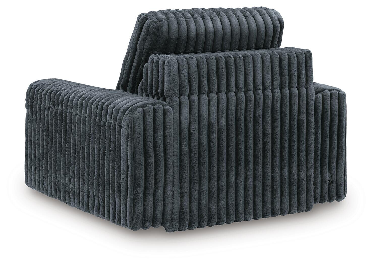 HamlinBay Gunmetal Chenille Power Gliding Chaise view 5