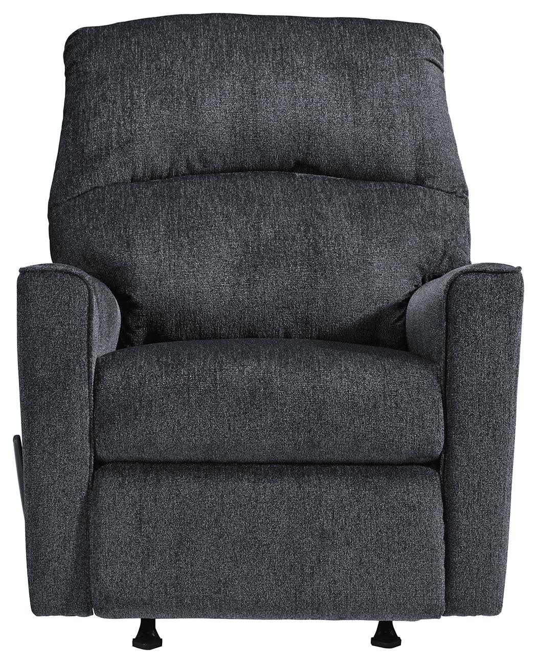 Altari Alloy Chenille Recliner head-on view