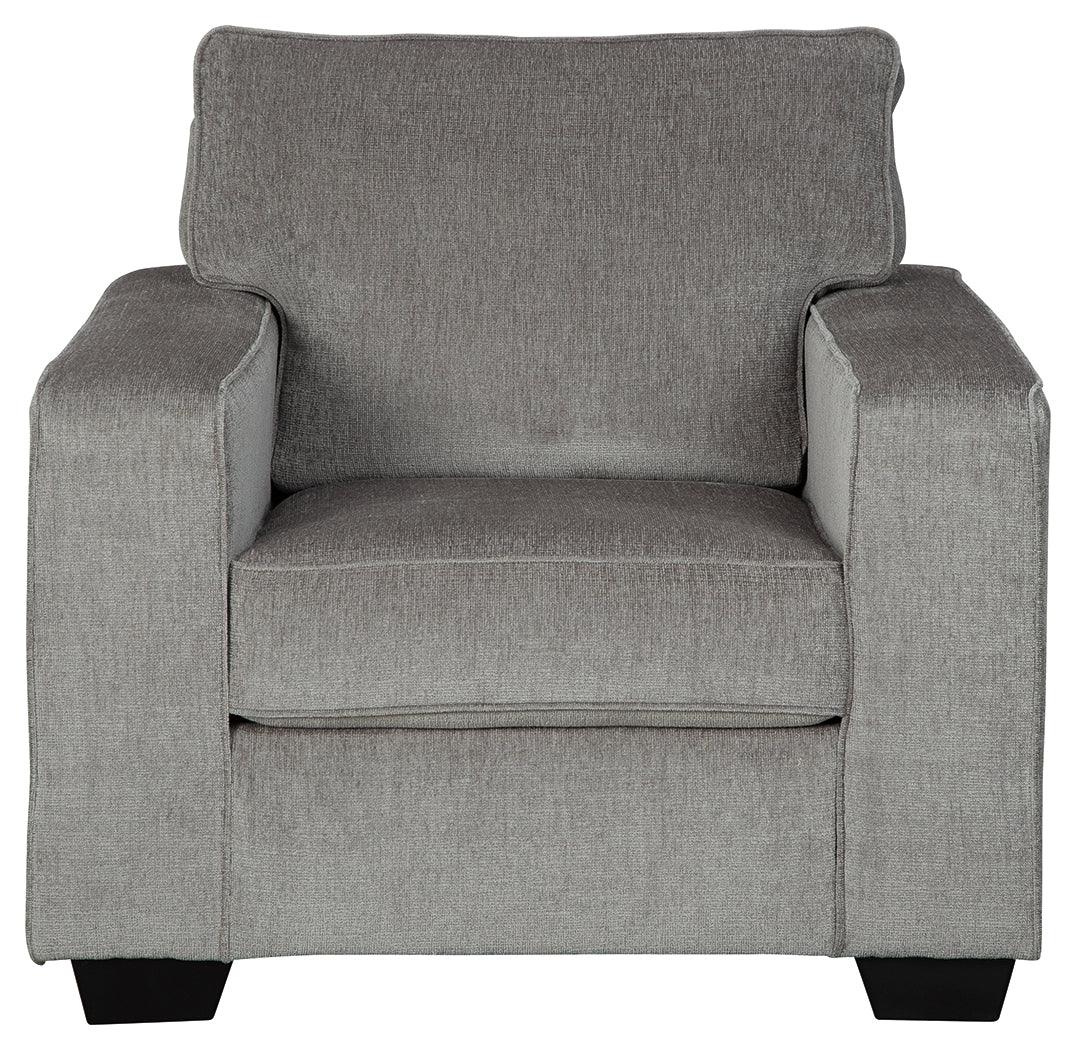 Altari Alloy Chenille Chair head-on view showcasing ergonomic comfort