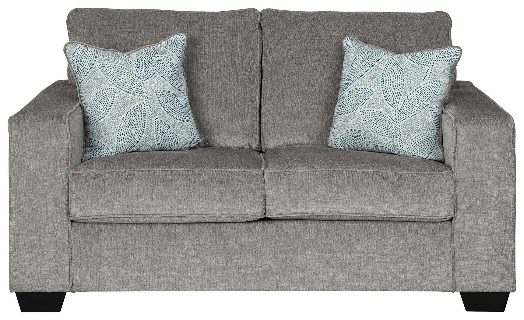 Altari Alloy Chenille Loveseat dimensions diagram