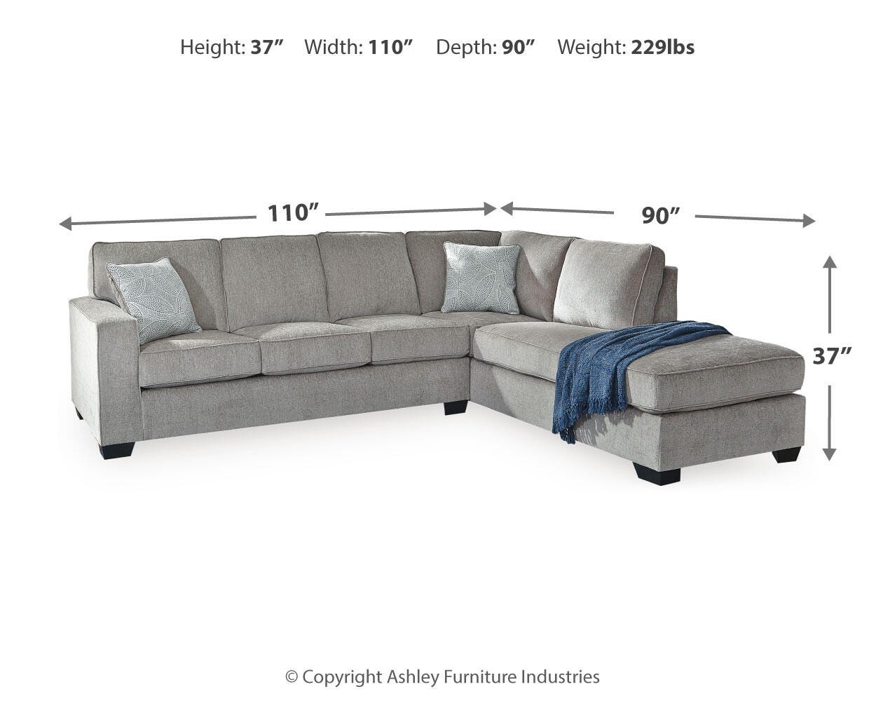 Altari Alloy Chenille 2-Piece Sectional with Chaise - image 4