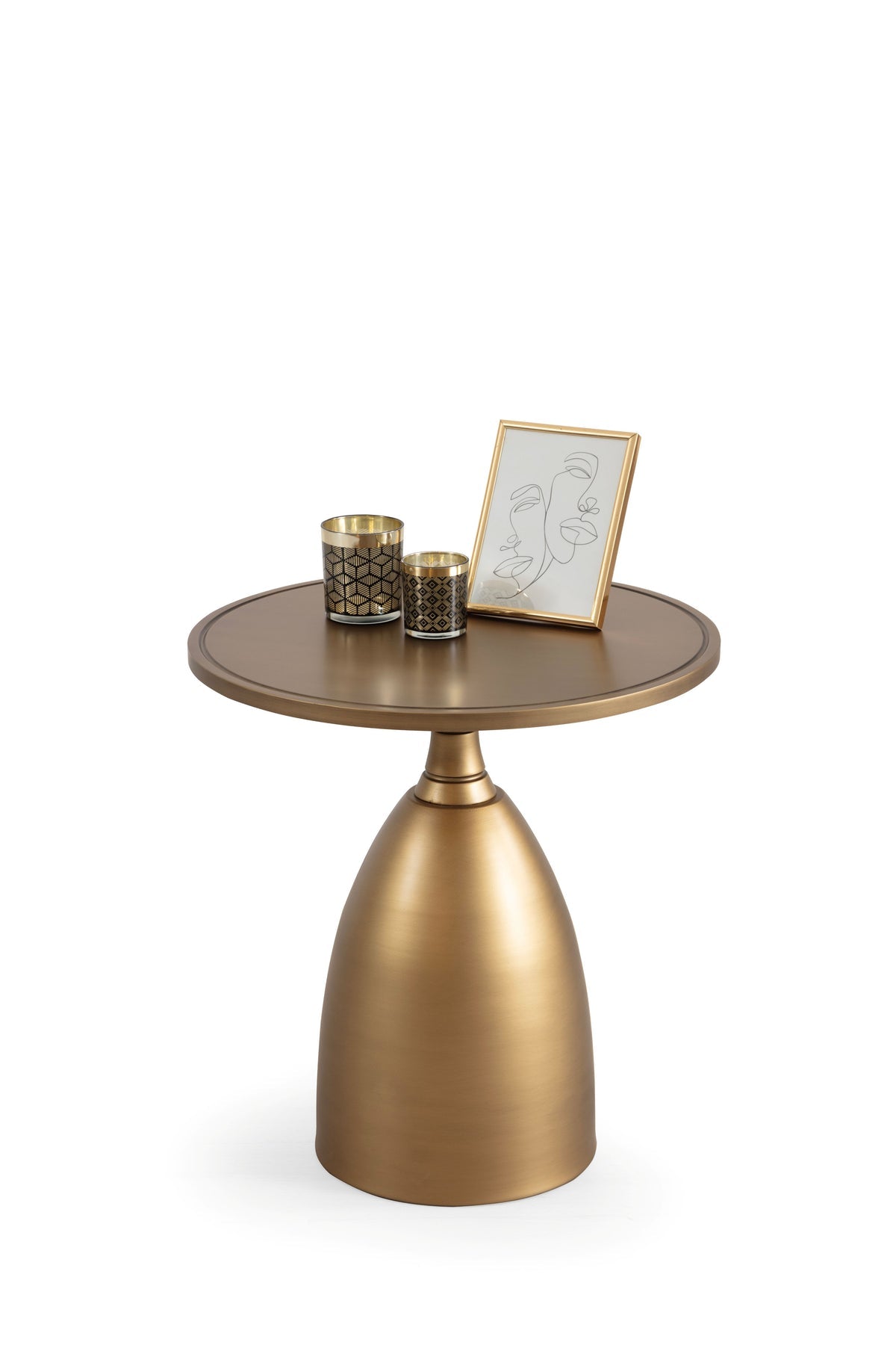 Living room featuring Pomela Gold coffee table set