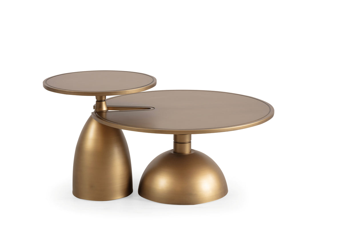 Pomela Gold center coffee table top view