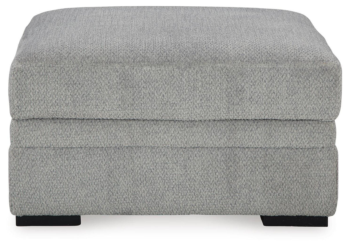 Casselbury Cement 2-Piece Sectional with Ottoman — front view