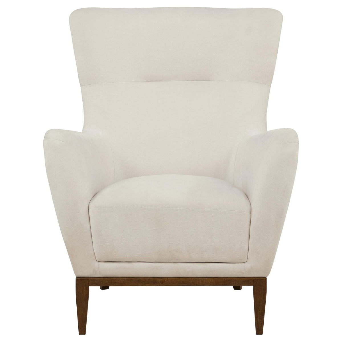 Catala Ivory and Coffee Upholstered High Back Accent Chair — product image 3
