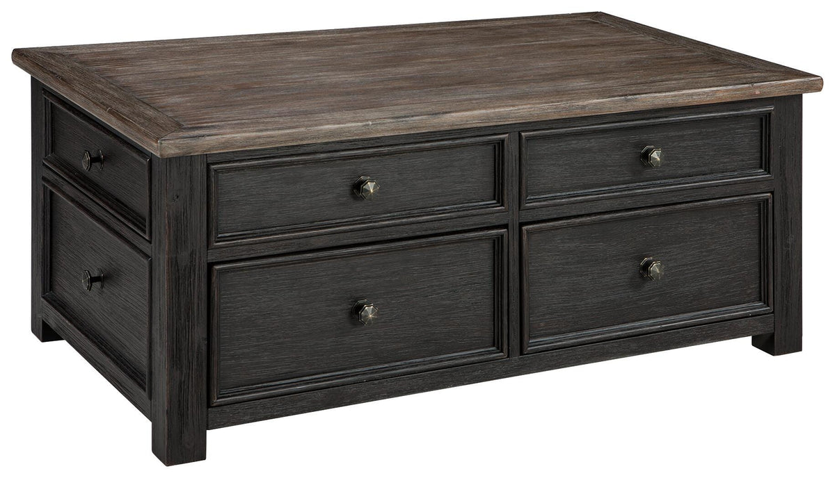 Tyler Grayish Brown/Black Coffee Table with 2 End Tables — product image 3