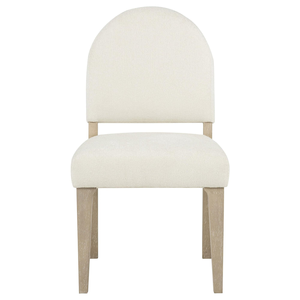 Lucaire Curved High Back Upholstered Dining Chair Cream Set of 2 — product image 3