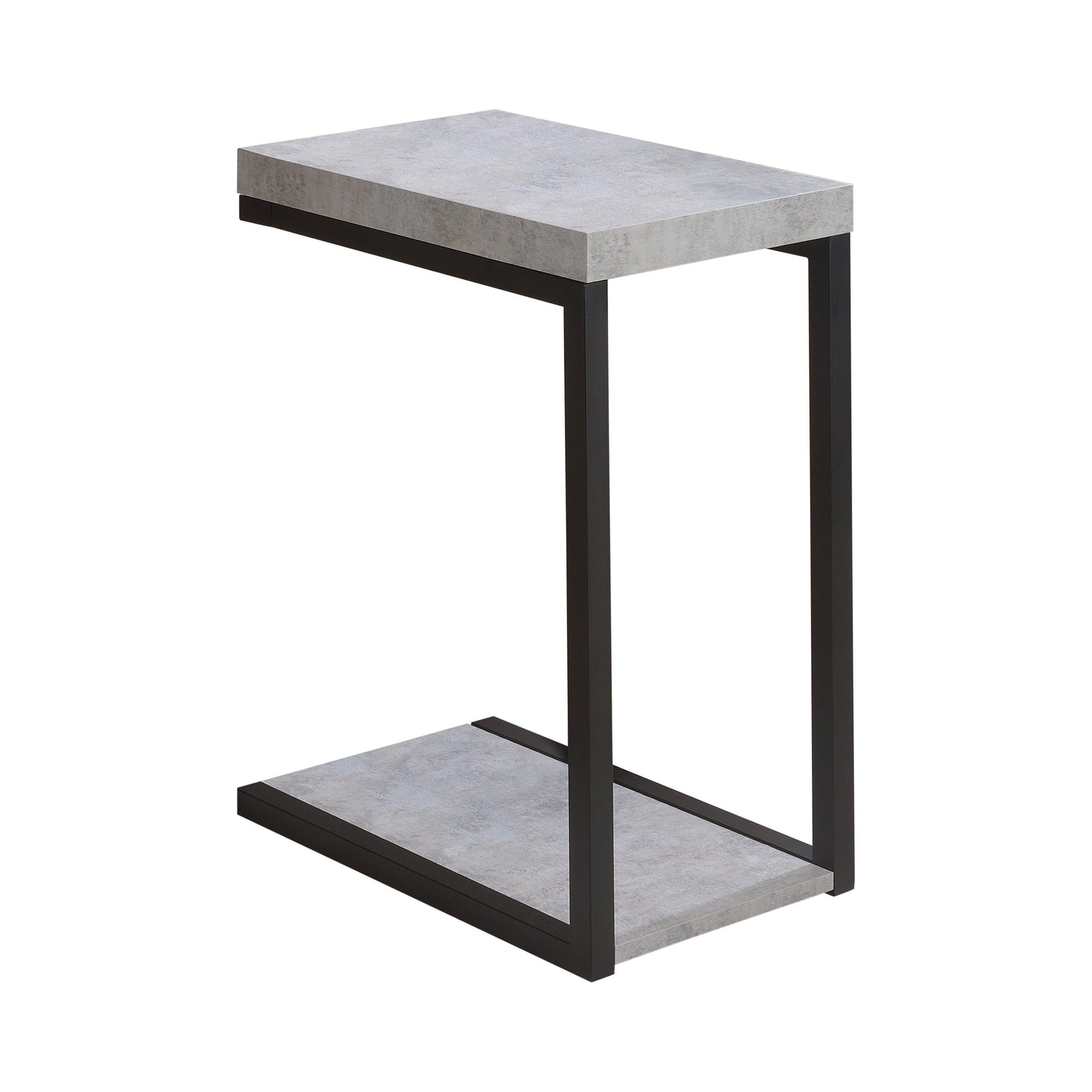 Beck Accent Table front view showing drawer and cement finish