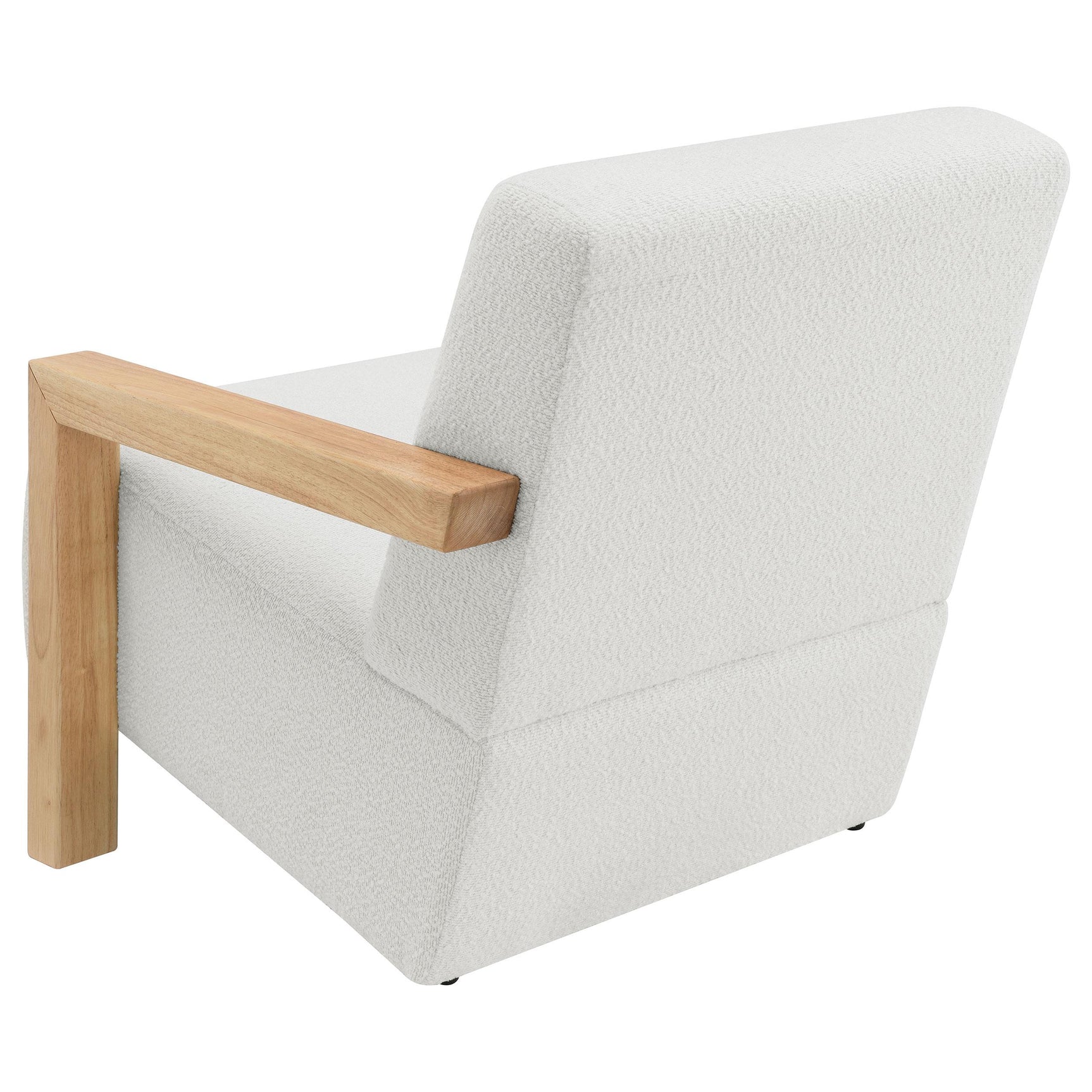 Rubberwood armrest and frame detail on Fitzroy chair