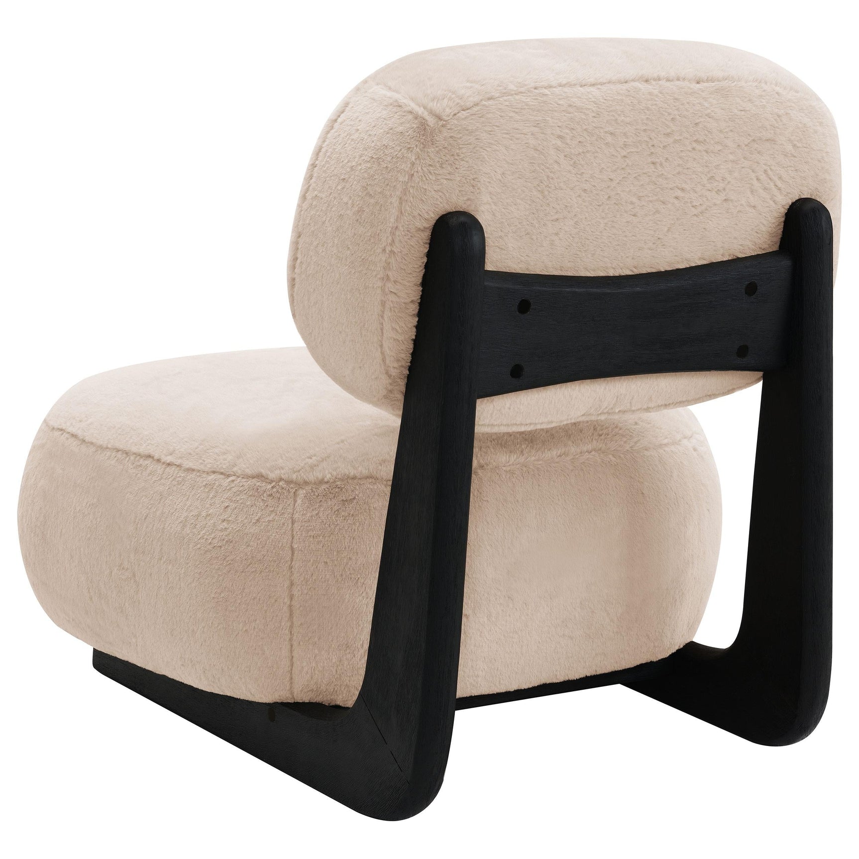 Duffie Upholstered Armless Accent Chair angled seating