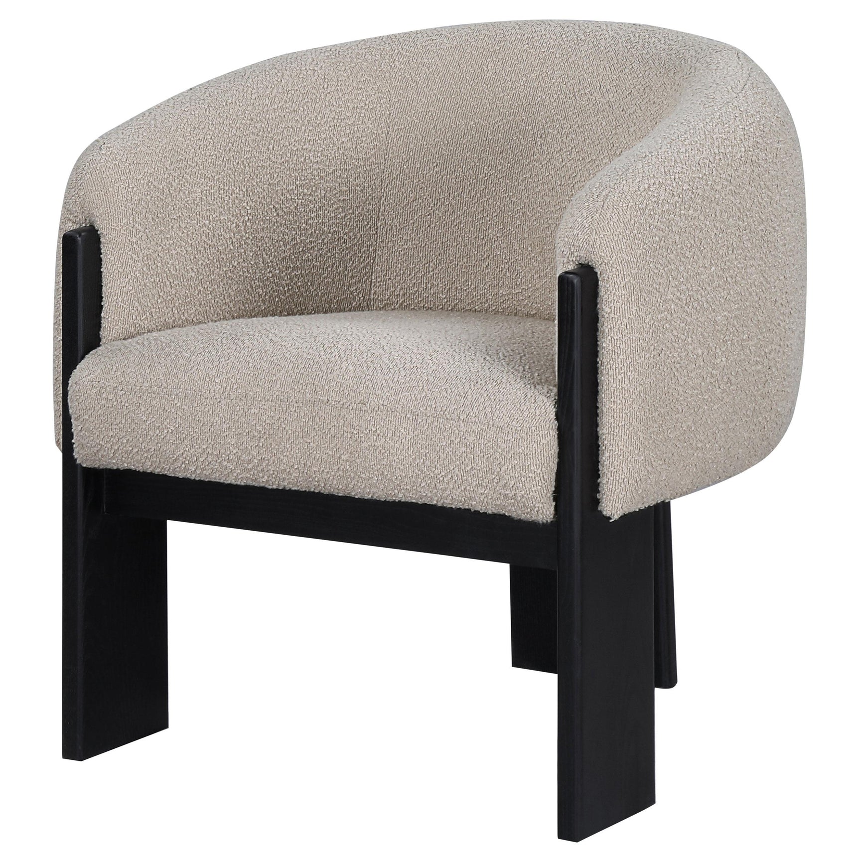 Detail of textured boucle upholstery