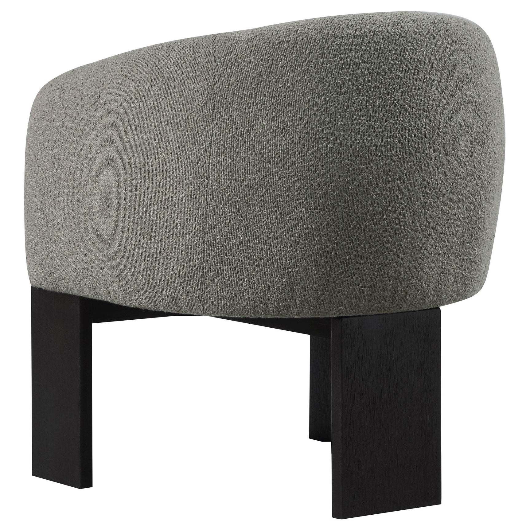 Valdez black legs detail of Valdez accent chair