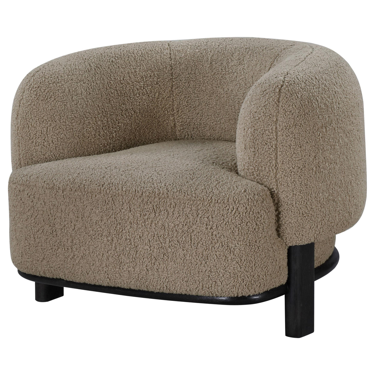 Back view of Lawler barrel back accent chair