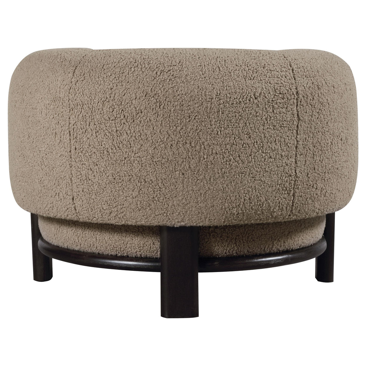 Seat cushion detail in mushroom fabric