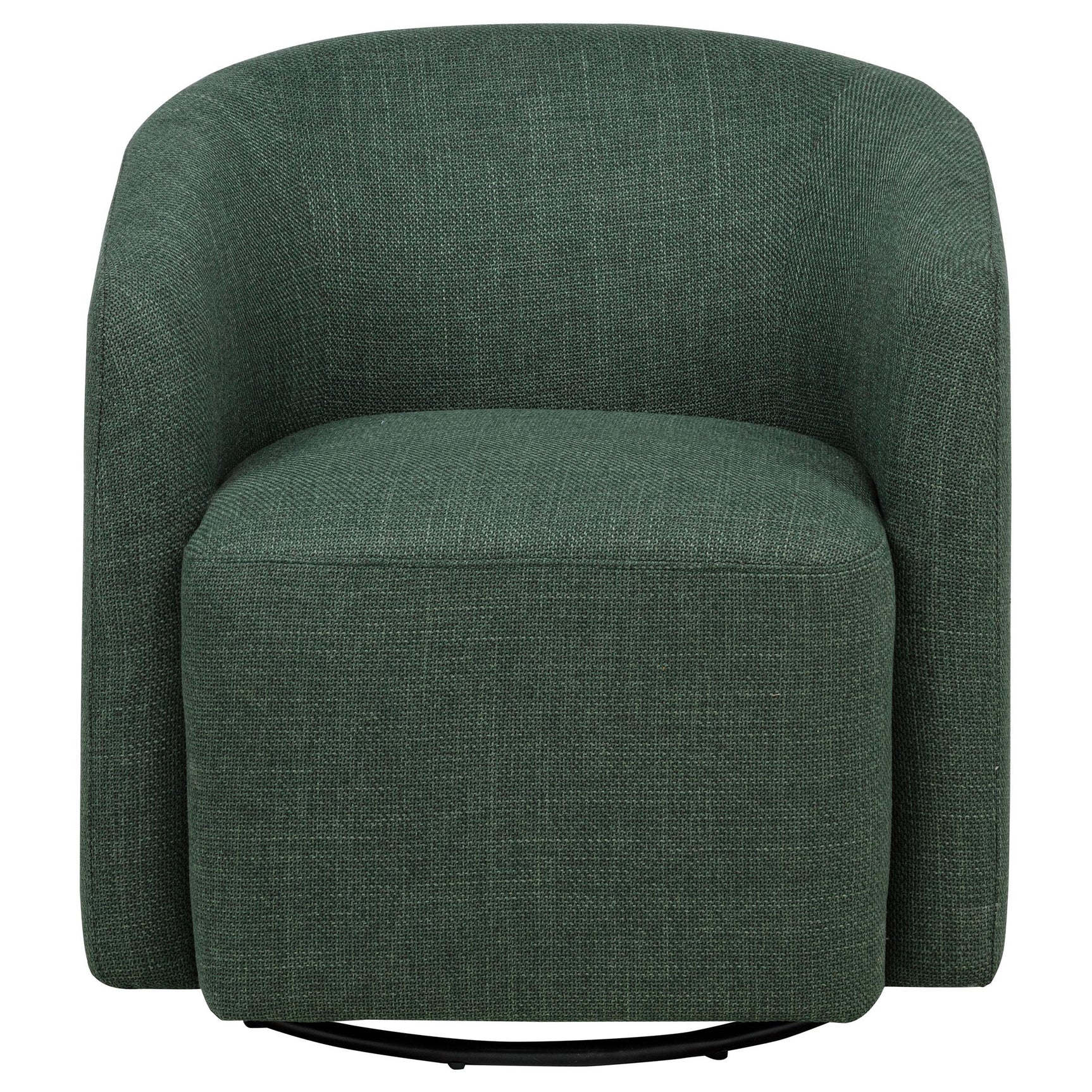 Back view of Mossbrook fabric swivel accent chair