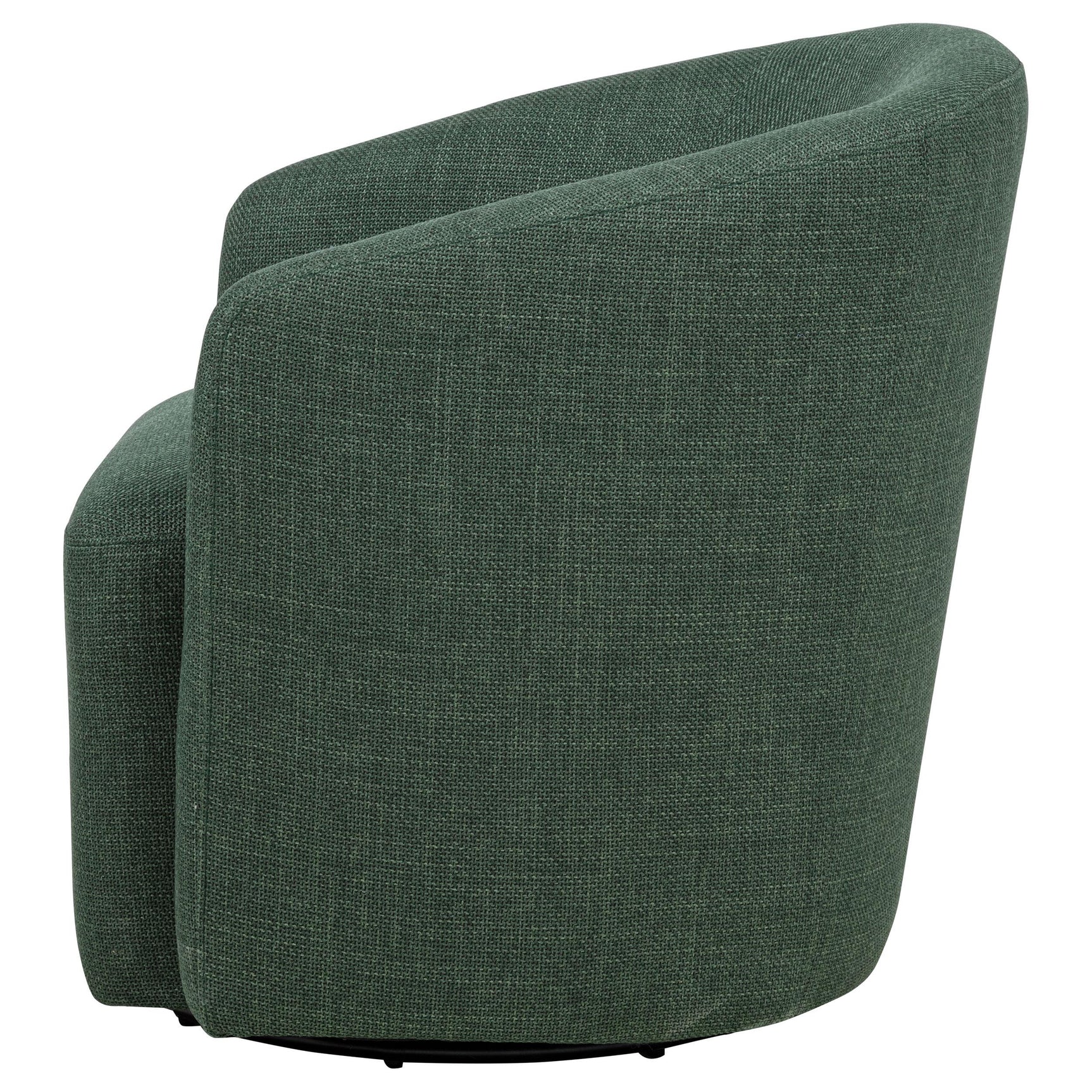 Underside of Mossbrook chair showing swivel base