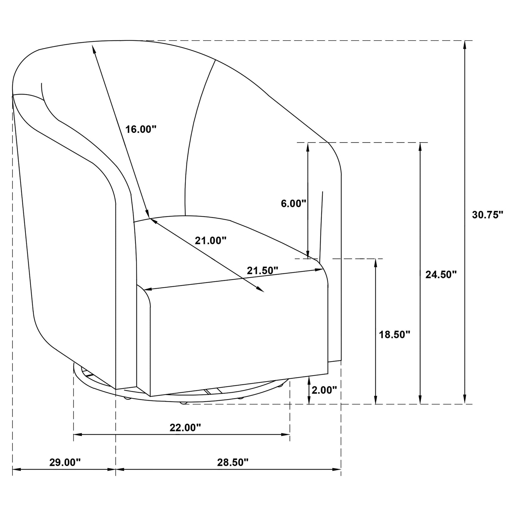 Mossbrook green fabric chair corner view