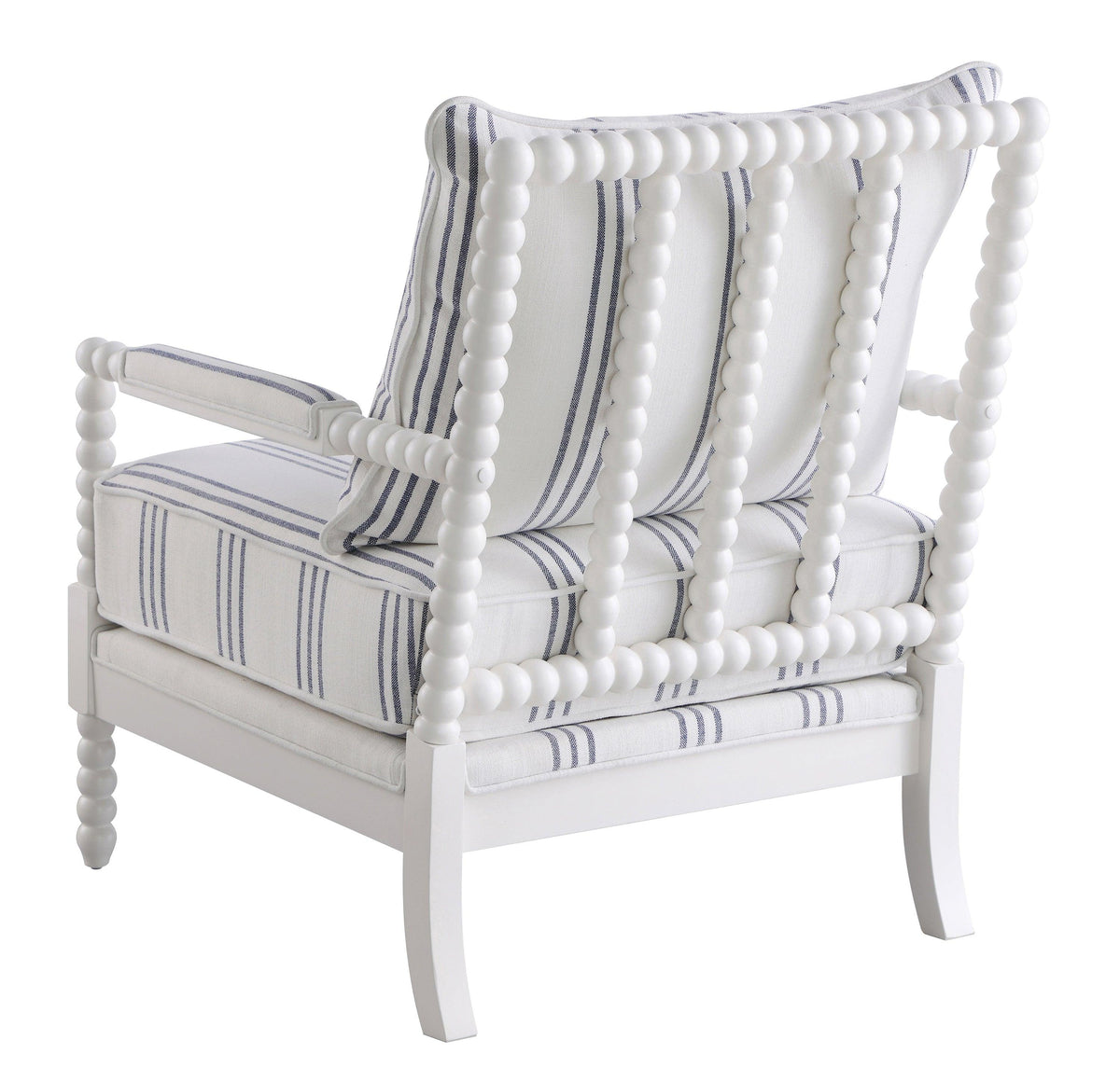 Back view of Blanchett Upholstered Accent Chair with spindle posts