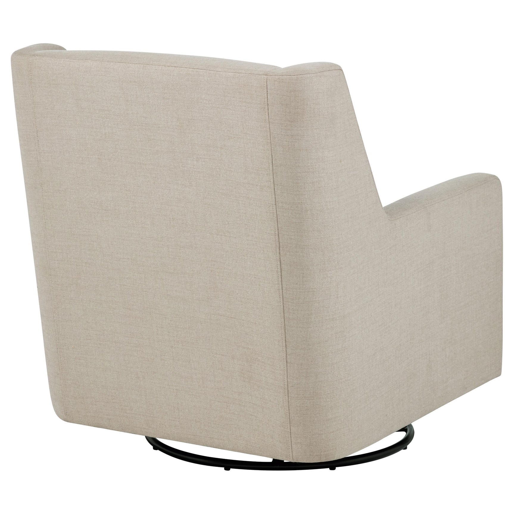 Swivel mechanism under Sorrel glider chair