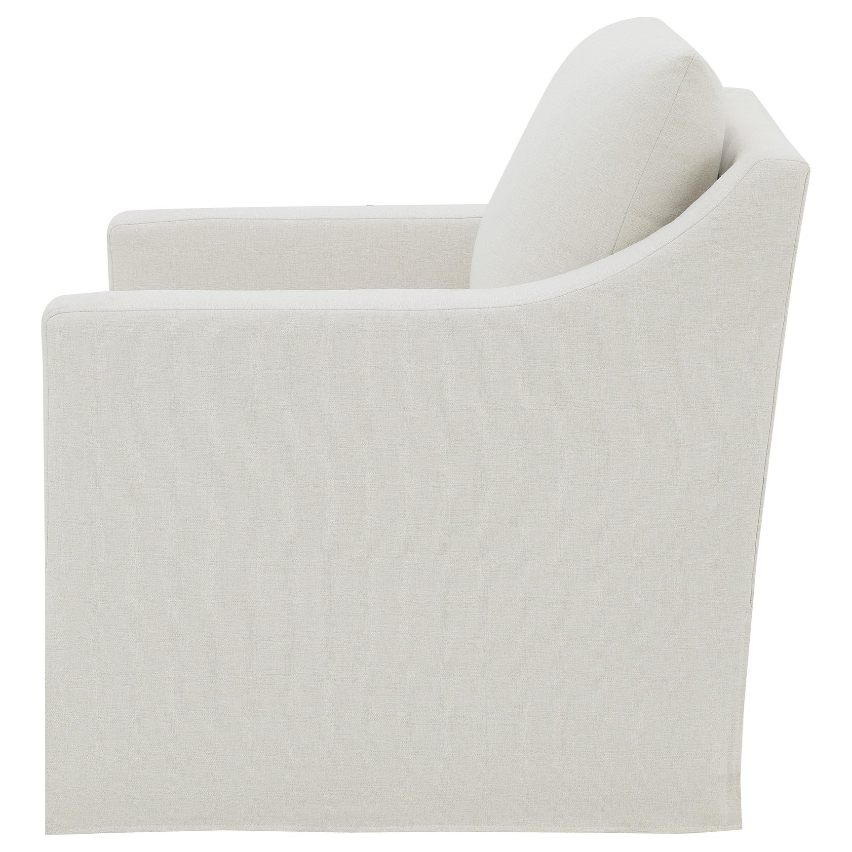 Side view showing chair dimensions