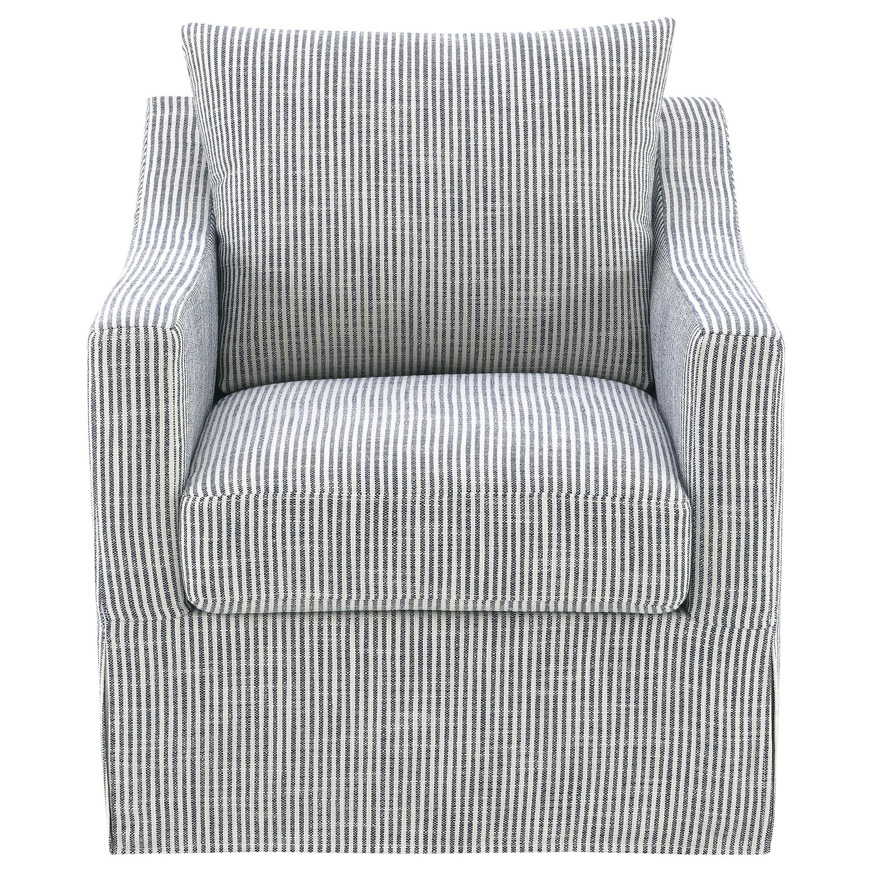 Side view of Winter Upholstered Sloped Arm Swivel Accent Chair