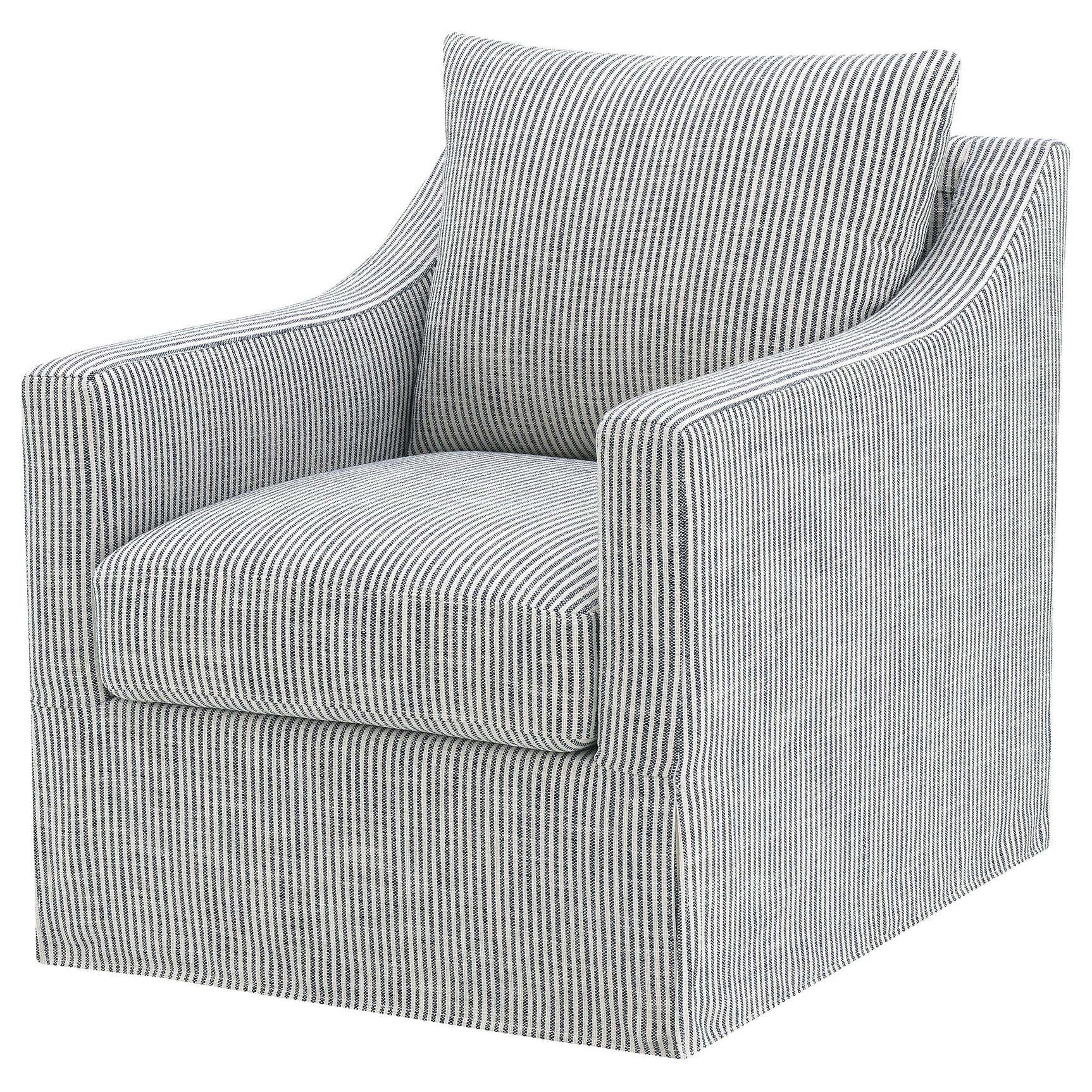 Back angle of Winter Grey Upholstered Swivel Chair