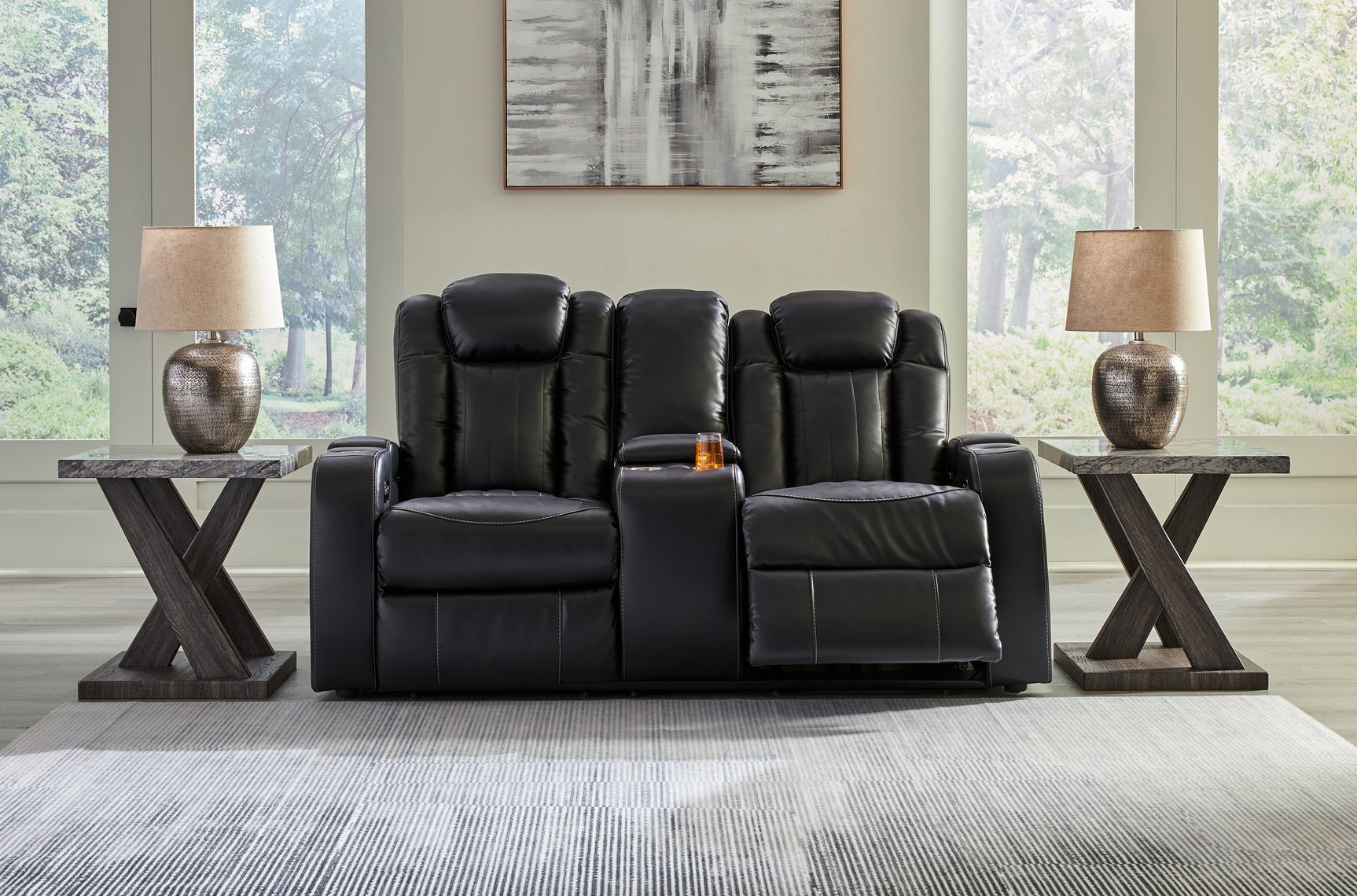Caveman Midnight Den Sofa, Loveseat and Recliner