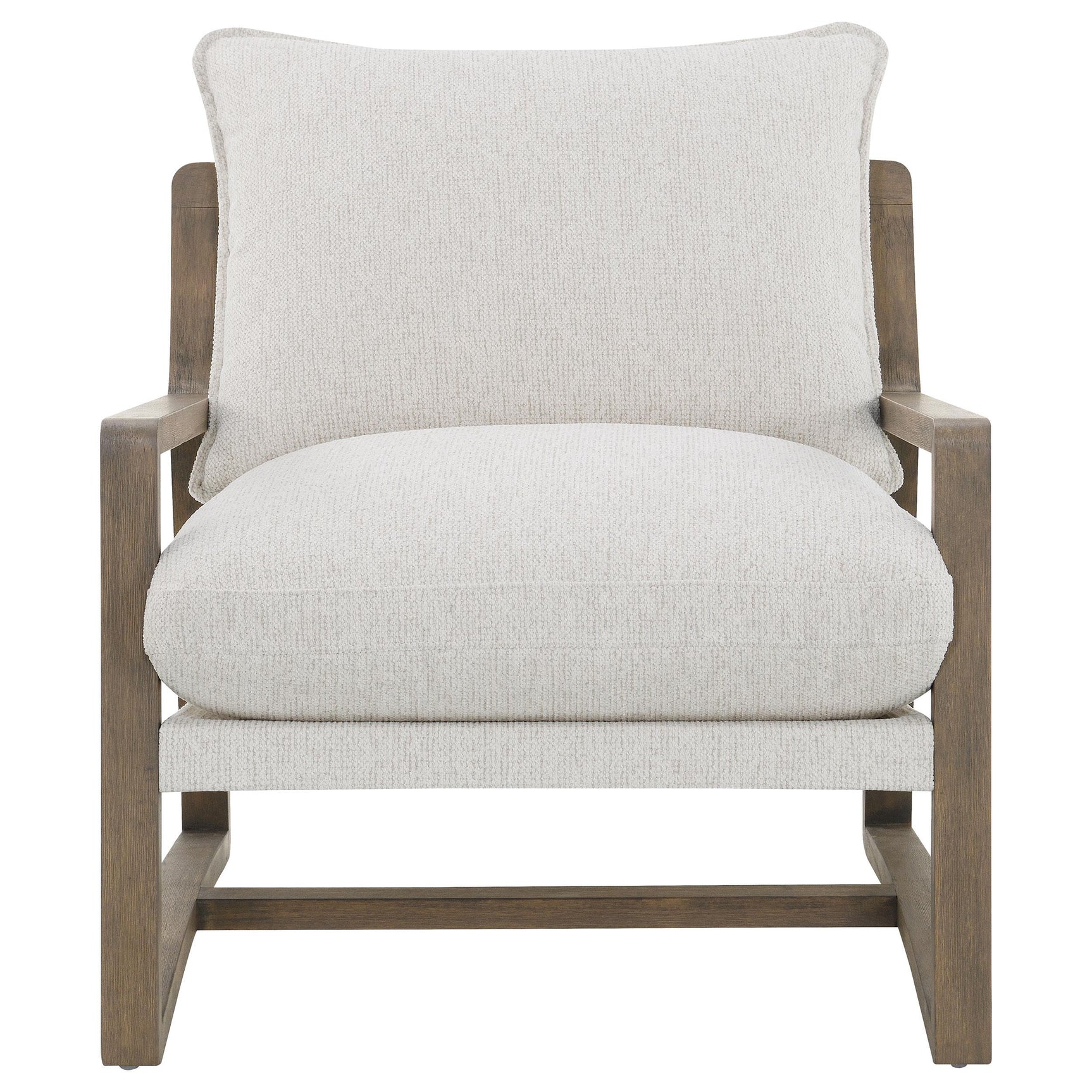 Side profile of Geneva Bouclé Arm Accent Chair