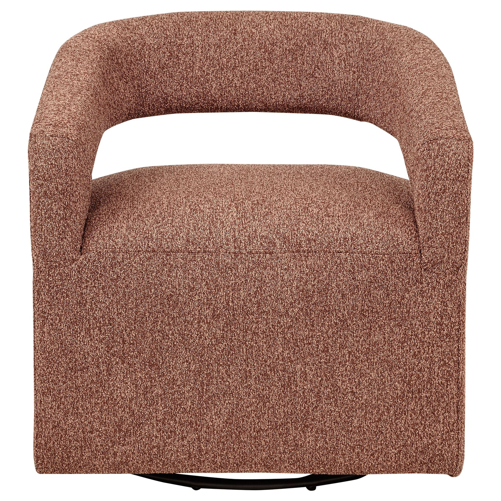 Westhill Boucle Upholstered Swivel Accent Chair Berry - rear view