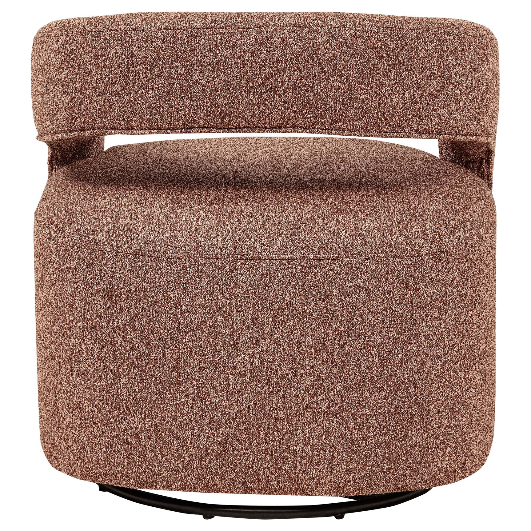 Westhill Boucle Upholstered Swivel Accent Chair Berry - profile angle